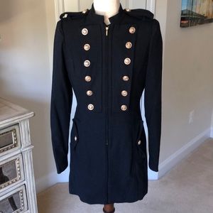 Tart Navy Military Style Wool Coat
